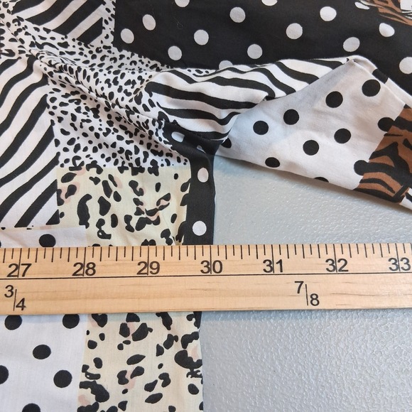 Ashley Stewart Womens Patchwork Animal Print Button Down Shirt Plus Size New28 - Picture 12 of 13